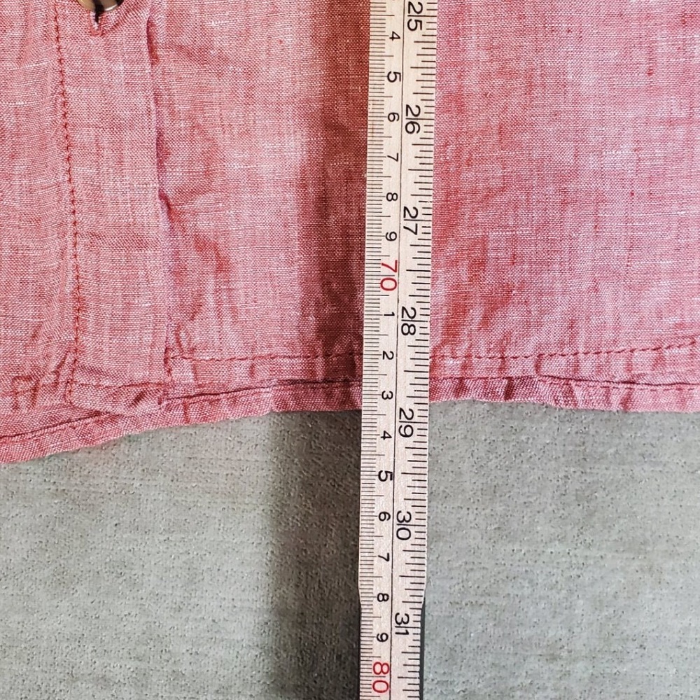 Jones & Co Jones New York Pink 100% Linen Sleeveless Button Down Tunic Large - Picture 7 of 9